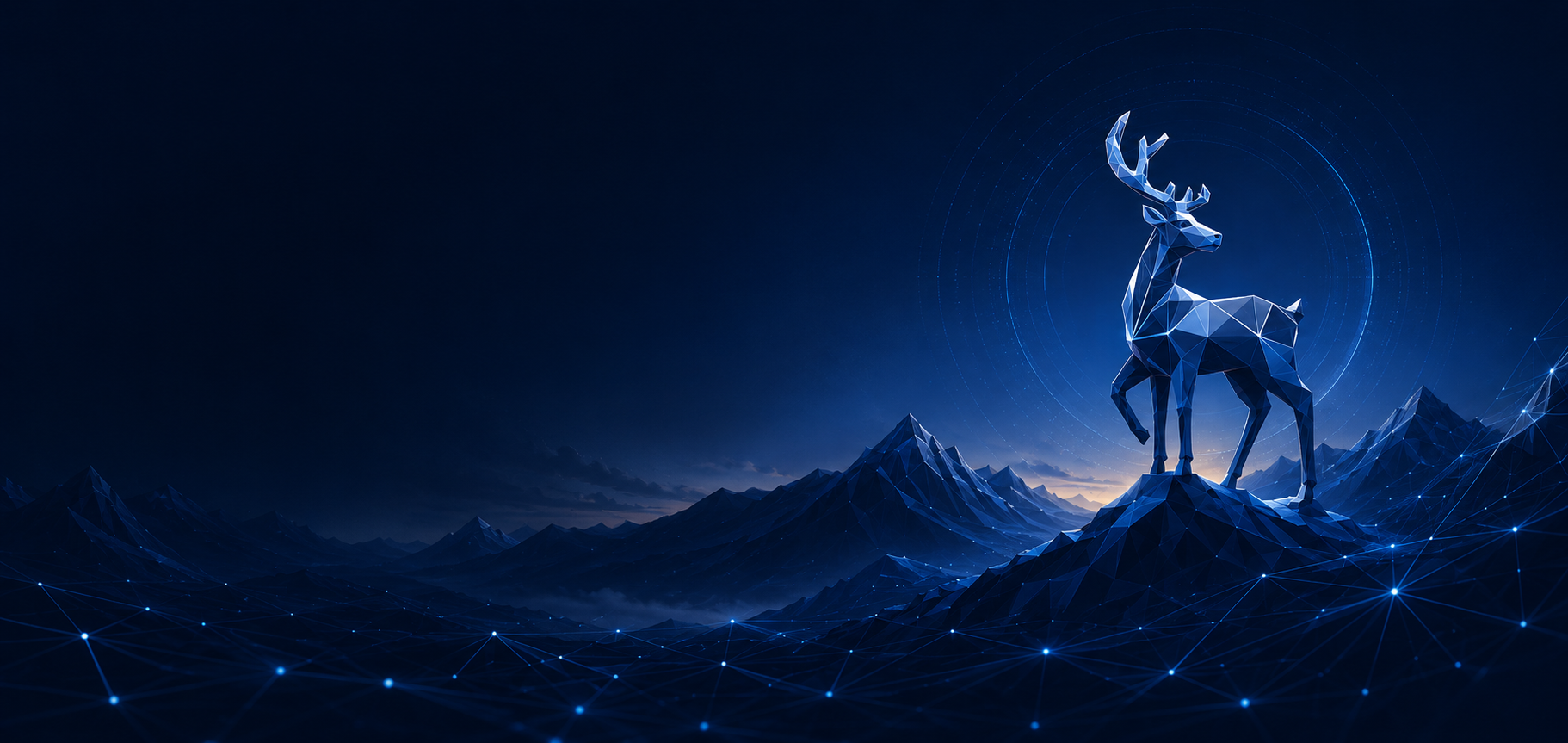 A geometric Tauri deer overlooking a connected strategic landscape